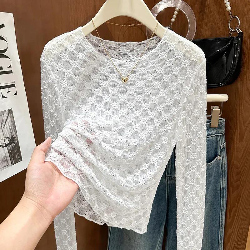 Мереживна Сітчаста Блуза-Футболка для Захисту від Сонця Жіноча Осінній Новий Стиль Ажурний Топ на Бретельках Базова Сорочка S білий
Мереживна Сітчаста Блуза-Футболка для Захисту від Сонця Жіноча Осінній Новий Стиль Ажурний Топ на Бретельках Базова Сорочка S білий