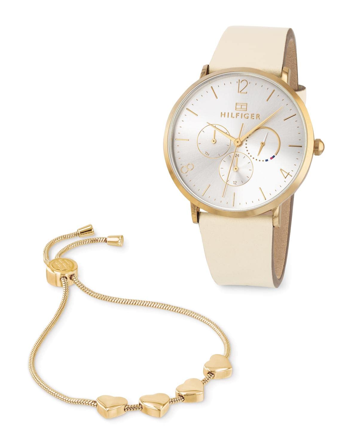 Tommy Hilfiger Watch and Jewelry Gift Set Gold Plated Case Watch Heart Charm Gold Plated Women s Bracelet,
Tommy Hilfiger Watch and Jewelry Gift Set Gold Plated Case Watch Heart Charm Gold Plated Women s Bracelet,
