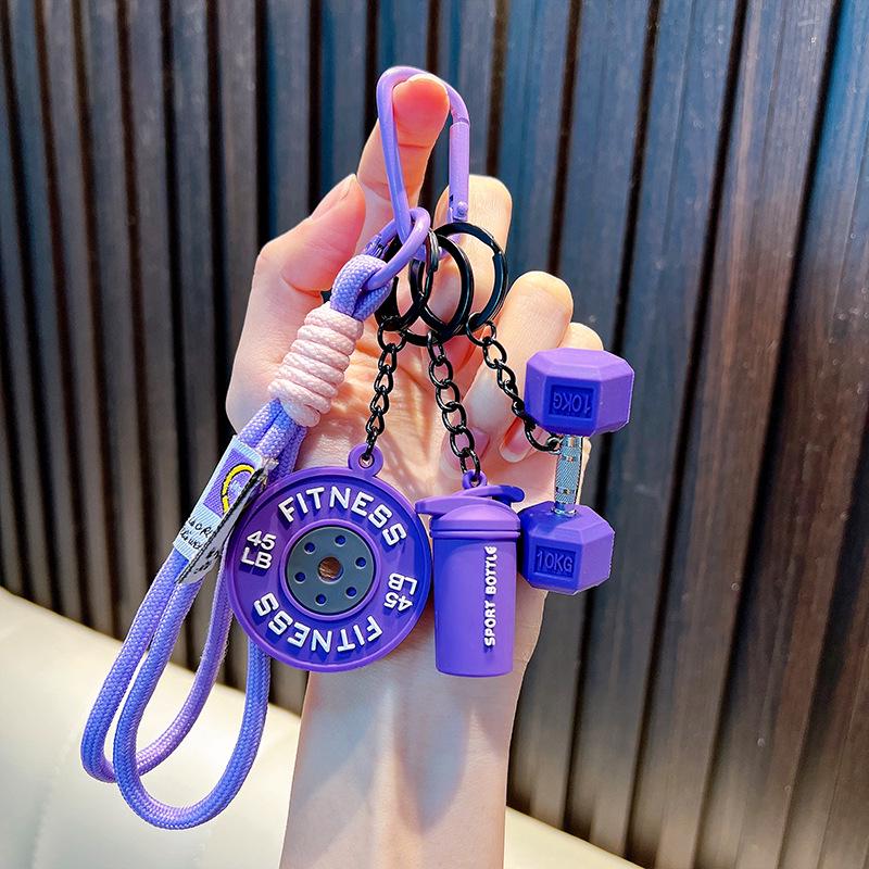 Fitness Barbell Keychain Charm: Sports Style Water Bottle Pendant for Bags & Car Keys фиолетовый
Fitness Barbell Keychain Charm: Sports Style Water Bottle Pendant for Bags & Car Keys фиолетовый
