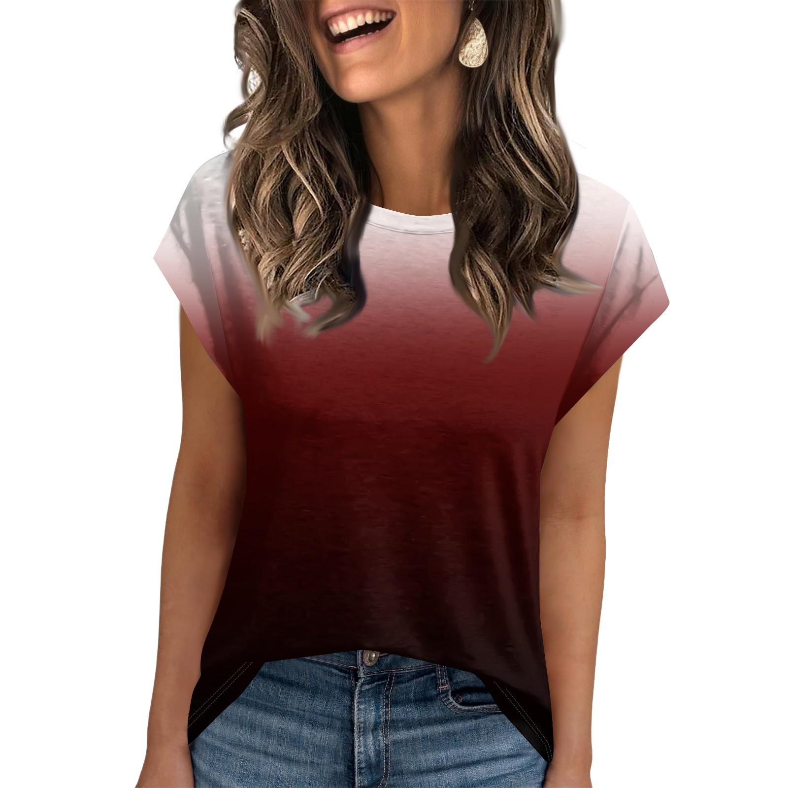 Жіноча робоча повсякденна модна футболка з коротким рукавом та круглим вирізом XXL червоний
Жіноча робоча повсякденна модна футболка з коротким рукавом та круглим вирізом XXL червоний