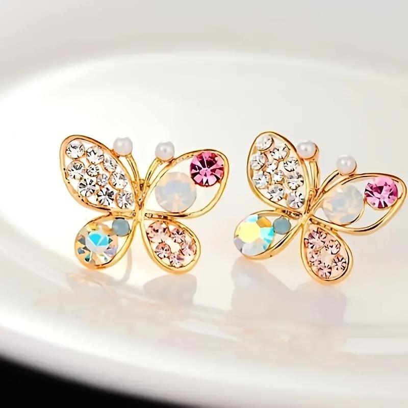 Fashion Butterfly Earrings with Imitation Pearls and Colorful Rhinestones - Cute Dangle Drop Earrings for Women Girls Birthday Anniversary Party Gift золотистый
Fashion Butterfly Earrings with Imitation Pearls and Colorful Rhinestones - Cute Dangle Drop Earrings for Women Girls Birthday Anniversary Party Gift золотистый