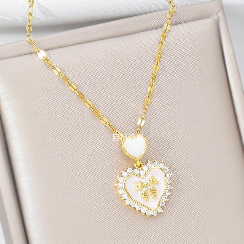 Love Necklace Women S Design Simple And Sweet Versatile Diamond-Encrusted Heart Pendant Jewelry
Love Necklace Women S Design Simple And Sweet Versatile Diamond-Encrusted Heart Pendant Jewelry