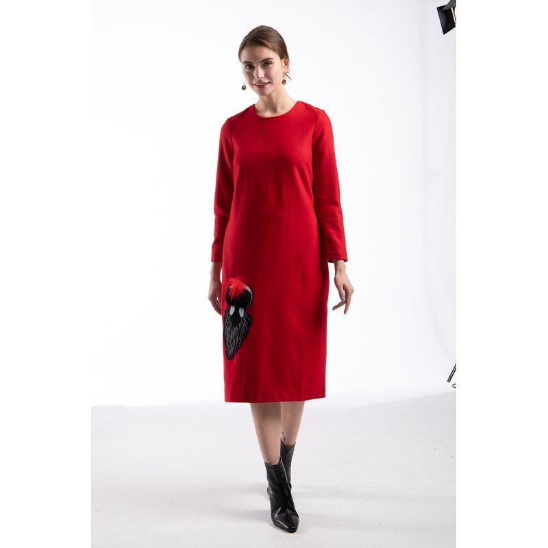 Chinese Style Woolen Dress Thick Warm Embroidery Red S
Chinese Style Woolen Dress Thick Warm Embroidery Red S