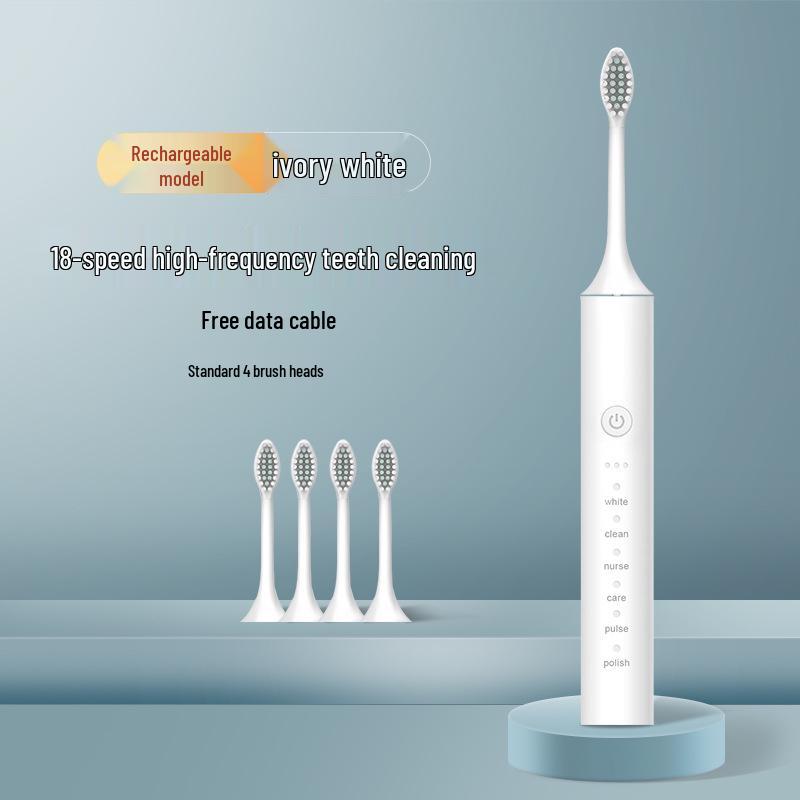 Унисекс перезаряжаемая ультразвуковая мягкая щетина электрическая зубная щетка для дома и путешествий
Унисекс перезаряжаемая ультразвуковая мягкая щетина электрическая зубная щетка для дома и путешествий