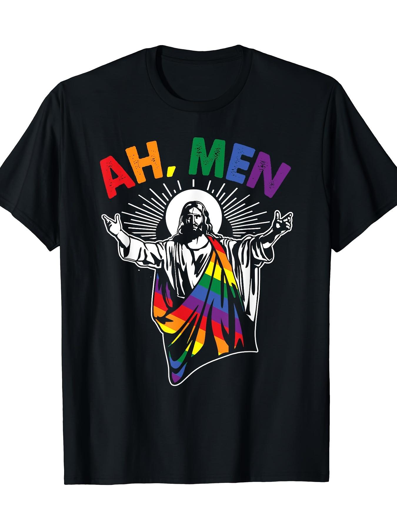 Gay Pride Jesus Rainbow Flag Christian Short-Sleeve T-Shirt XXL
Gay Pride Jesus Rainbow Flag Christian Short-Sleeve T-Shirt XXL