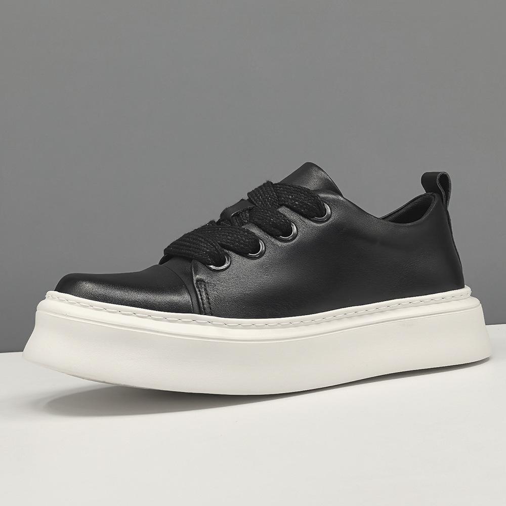 Raw board shoes trendy shoes leather thick-soled breathable casual cookie shoes 43 чорний
Raw board shoes trendy shoes leather thick-soled breathable casual cookie shoes 43 чорний