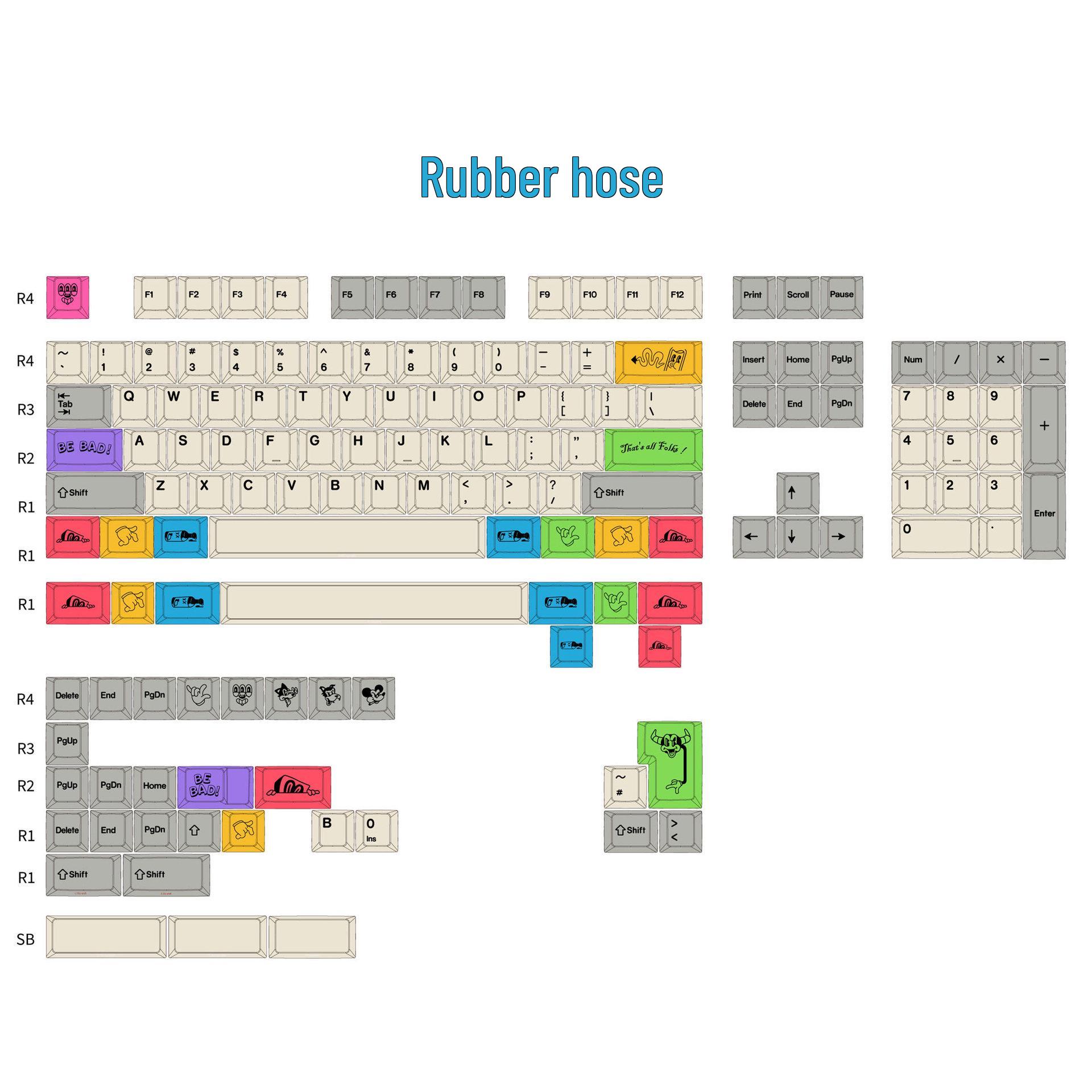 143-Keys Translucent PBT Rubber Tube Keycap Set with Side-Printed Five-Sided Dye-Sublimation for Mechanical Keyboards
143-Keys Translucent PBT Rubber Tube Keycap Set with Side-Printed Five-Sided Dye-Sublimation for Mechanical Keyboards