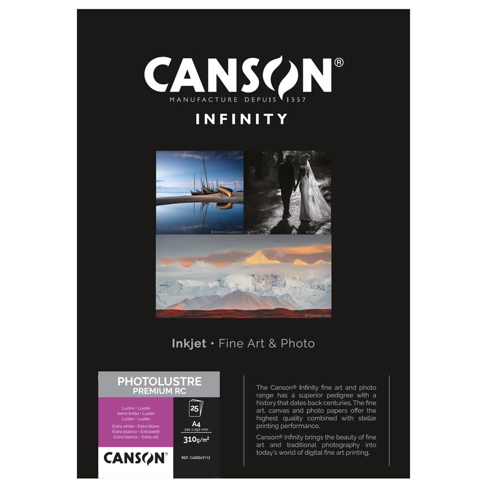Canson Photo Lustre Premium RC Фотопапір, A4, 25 аркушів
Canson Photo Lustre Premium RC Фотопапір, A4, 25 аркушів