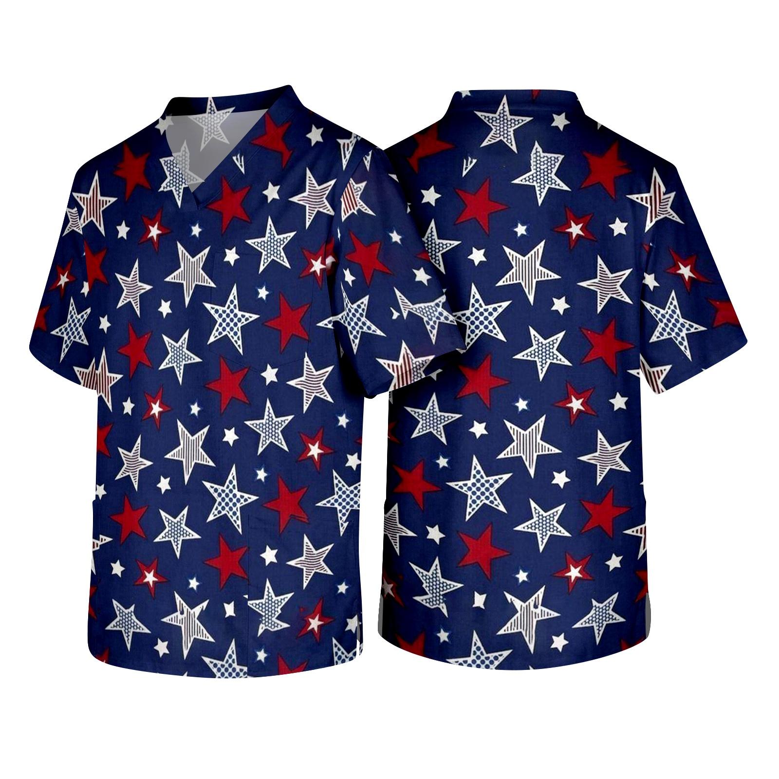 Men s V Neck Short Sleeve Medical Scrub Top with Chest Pocket Independence Day Print Casual Workwear for Healthcare Professionals XXXL
Men s V Neck Short Sleeve Medical Scrub Top with Chest Pocket Independence Day Print Casual Workwear for Healthcare Professionals XXXL