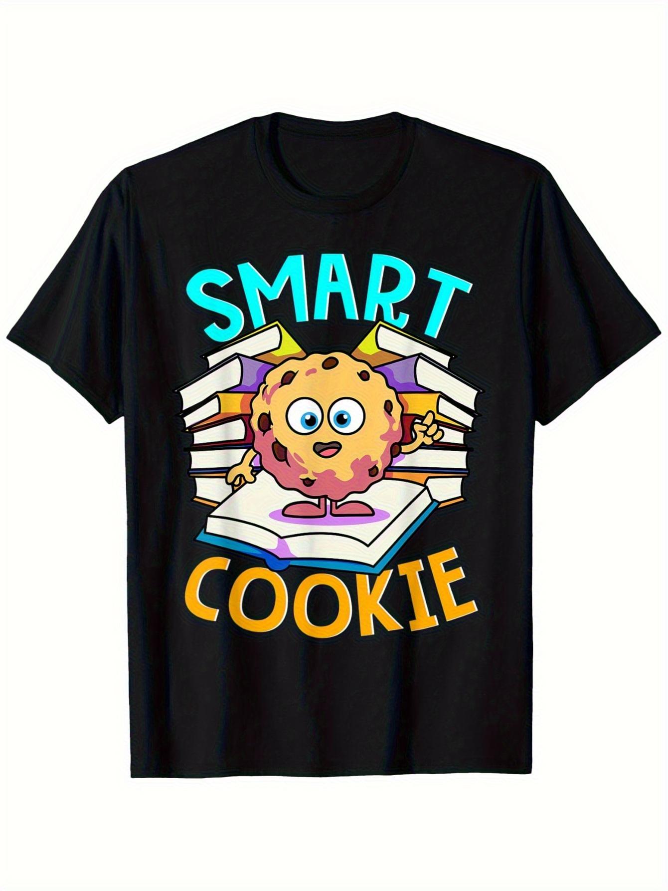Funny Smart Cookie Reading Books Graphic T-shirt - Black Casual Short Sleeve Tee with Playful Chocolate Chip Design M
Funny Smart Cookie Reading Books Graphic T-shirt - Black Casual Short Sleeve Tee with Playful Chocolate Chip Design M