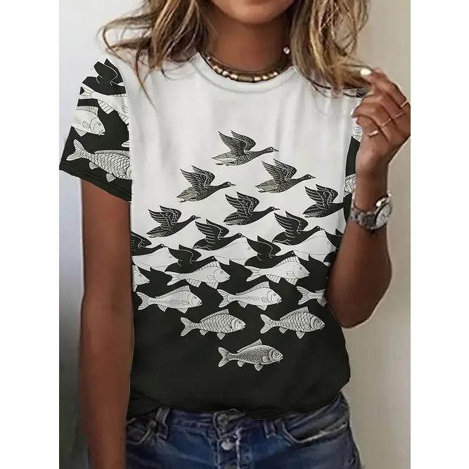 Летний топ с круглым вырезом и принтом в виде животных 3D, модные повседневные женские футболки с короткими рукавами 6XL
Летний топ с круглым вырезом и принтом в виде животных 3D, модные повседневные женские футболки с короткими рукавами 6XL