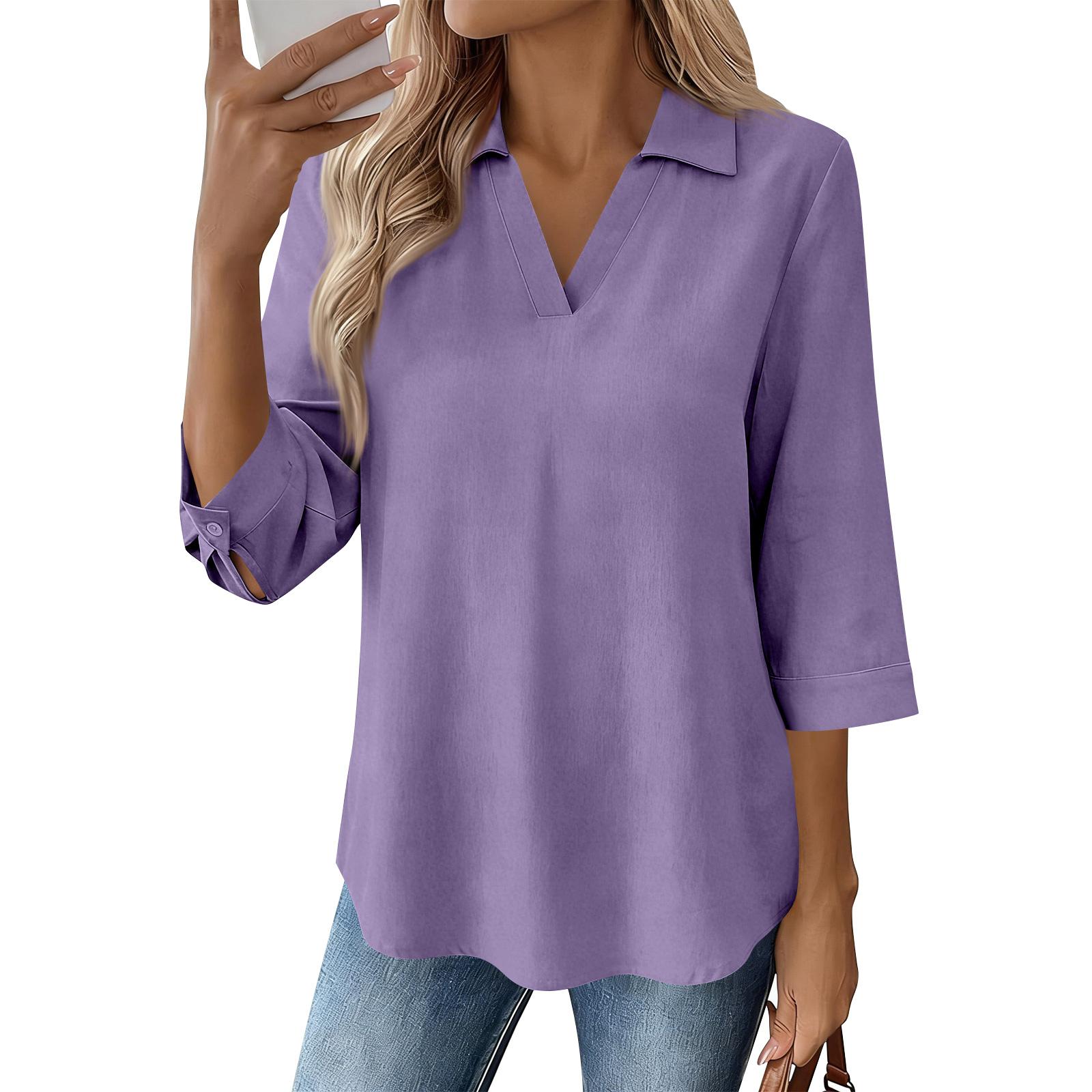 Women s 3/4 Sleeve Shirts Graphic Tees Shirts Casual Basic Tops Pullovers L фіолетовий
Women s 3/4 Sleeve Shirts Graphic Tees Shirts Casual Basic Tops Pullovers L фіолетовий