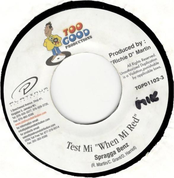 7inch Record SPRAGGA BENZ Test Mi When Mi Red TGPD11023 Jamaica Reggae Ska Dub Used
7inch Record SPRAGGA BENZ Test Mi When Mi Red TGPD11023 Jamaica Reggae Ska Dub Used