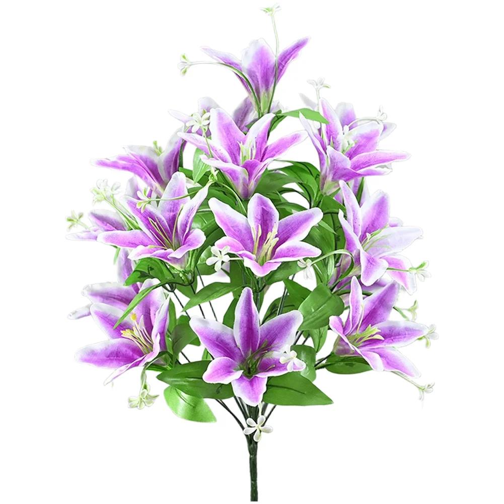 18-Head Artificial Silk Lily Flowers For Seasonal For Home Decor Photography Wedding Venues And Public Space Accents фиолетовый
18-Head Artificial Silk Lily Flowers For Seasonal For Home Decor Photography Wedding Venues And Public Space Accents фиолетовый