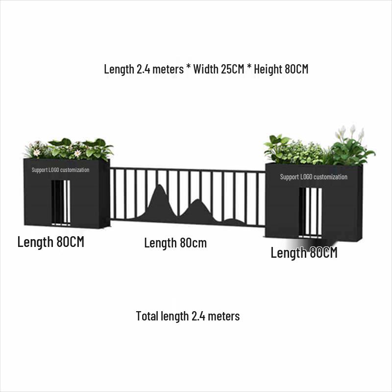 Iron Art Planter Box with Partition Fence
Iron Art Planter Box with Partition Fence