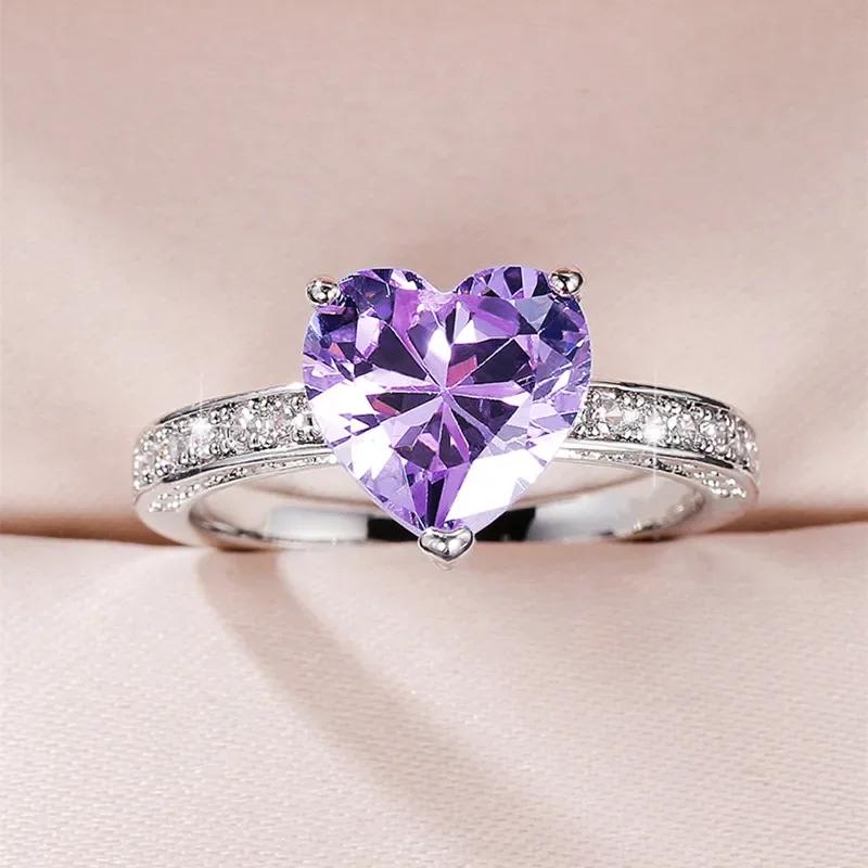 2025 Colorful Heart Cubic Zirconia Rings for Women White/Pink/Green/Blue Luxury Wedding Engagement Bands Eternity Love Zircon 6
2025 Colorful Heart Cubic Zirconia Rings for Women White/Pink/Green/Blue Luxury Wedding Engagement Bands Eternity Love Zircon 6