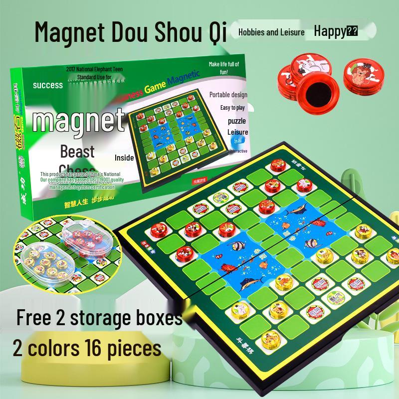 Large Folding Magnetic Animal Chess Puzzle for Children
Large Folding Magnetic Animal Chess Puzzle for Children