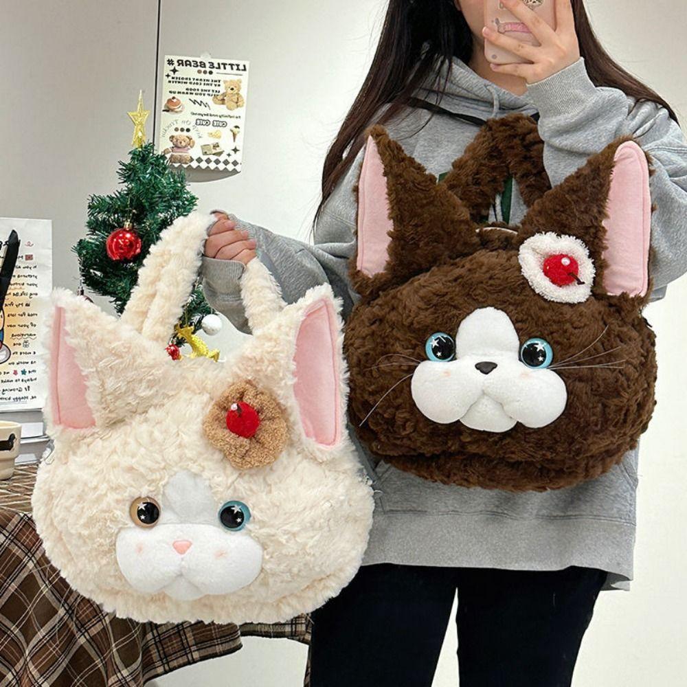 Cat Backpack Devon Rex Cat Plush Schoolbag Animal Plushie Animal Plush Bag Children білий
Cat Backpack Devon Rex Cat Plush Schoolbag Animal Plushie Animal Plush Bag Children білий