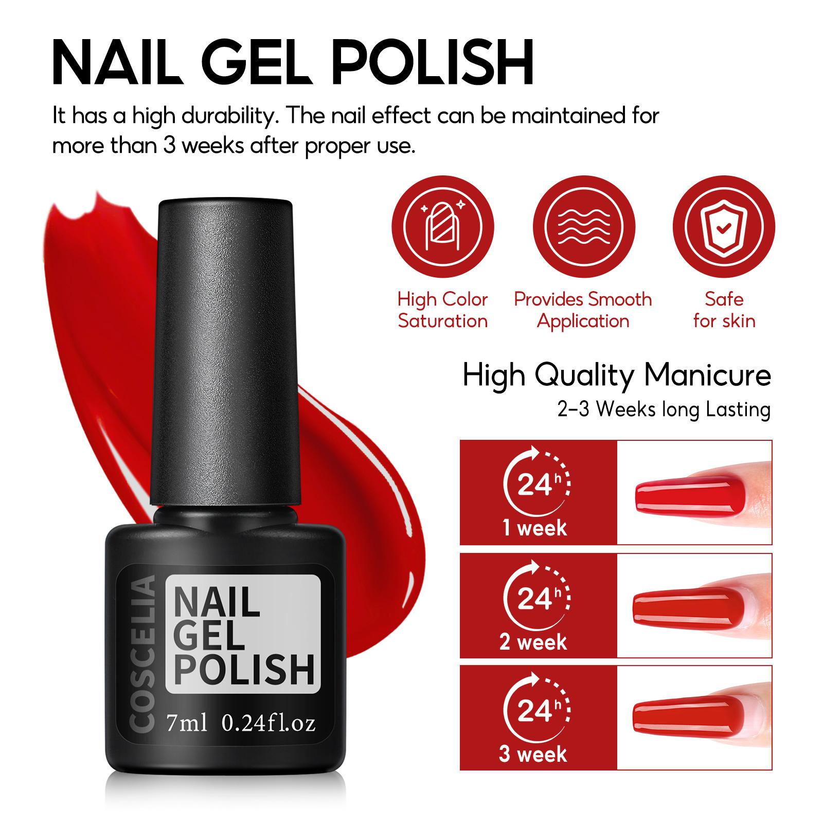 Coscelia 19Colors 7ML Colorful Gel Nail Polish Semi Permanent Nail Art Design Soak Off LED U V Gel Nail Varnishes For Women Girls
Coscelia 19Colors 7ML Colorful Gel Nail Polish Semi Permanent Nail Art Design Soak Off LED U V Gel Nail Varnishes For Women Girls