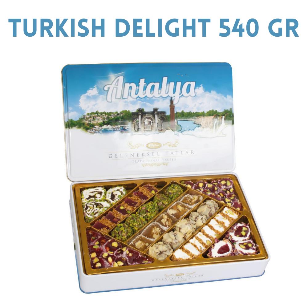 Tuğba Kuruyemiş Рахат-лукум, смешанные традиционные вкусы, металлическая коробка, 540 гр (Анталия) 540 gr
Tuğba Kuruyemiş Рахат-лукум, смешанные традиционные вкусы, металлическая коробка, 540 гр (Анталия) 540 gr