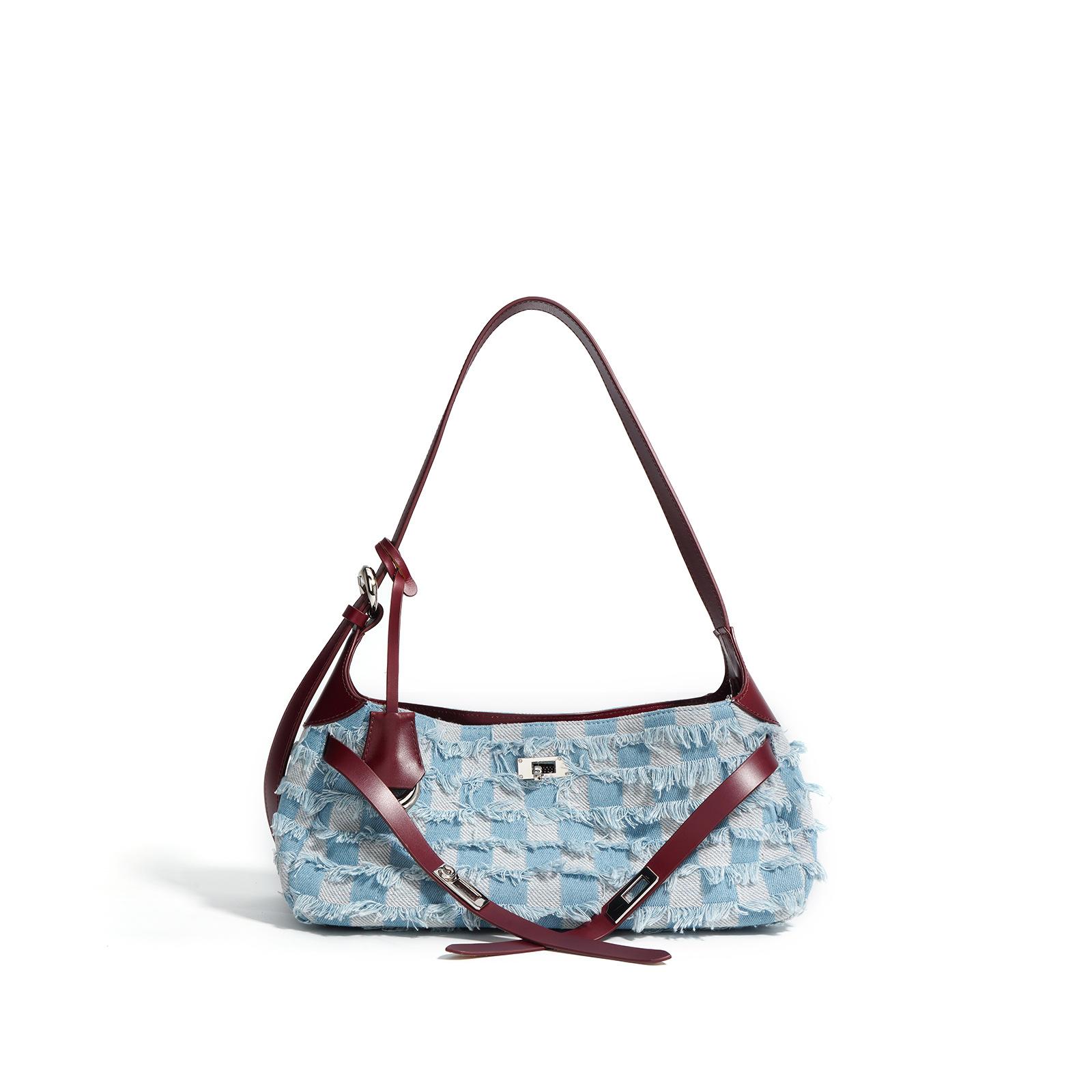 Первый слой коровьей кожи с денимом, высококлассная наплечная сумка под мышкой, женская новая сумка-тоут для通勤 2025 года большой вместимости
Первый слой коровьей кожи с денимом, высококлассная наплечная сумка под мышкой, женская новая сумка-тоут для通勤 2025 года большой вместимости