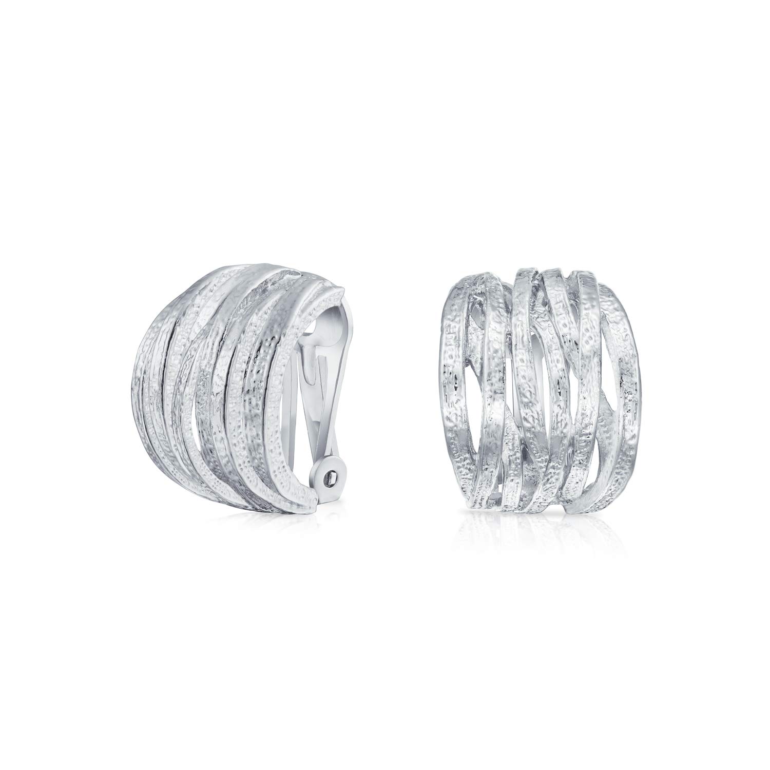 Fashion Open Crucifix Basket Weave Wide Half Hoop Clip Earrings Ears Matte Silver Plated Women s Non-pierced
Fashion Open Crucifix Basket Weave Wide Half Hoop Clip Earrings Ears Matte Silver Plated Women s Non-pierced