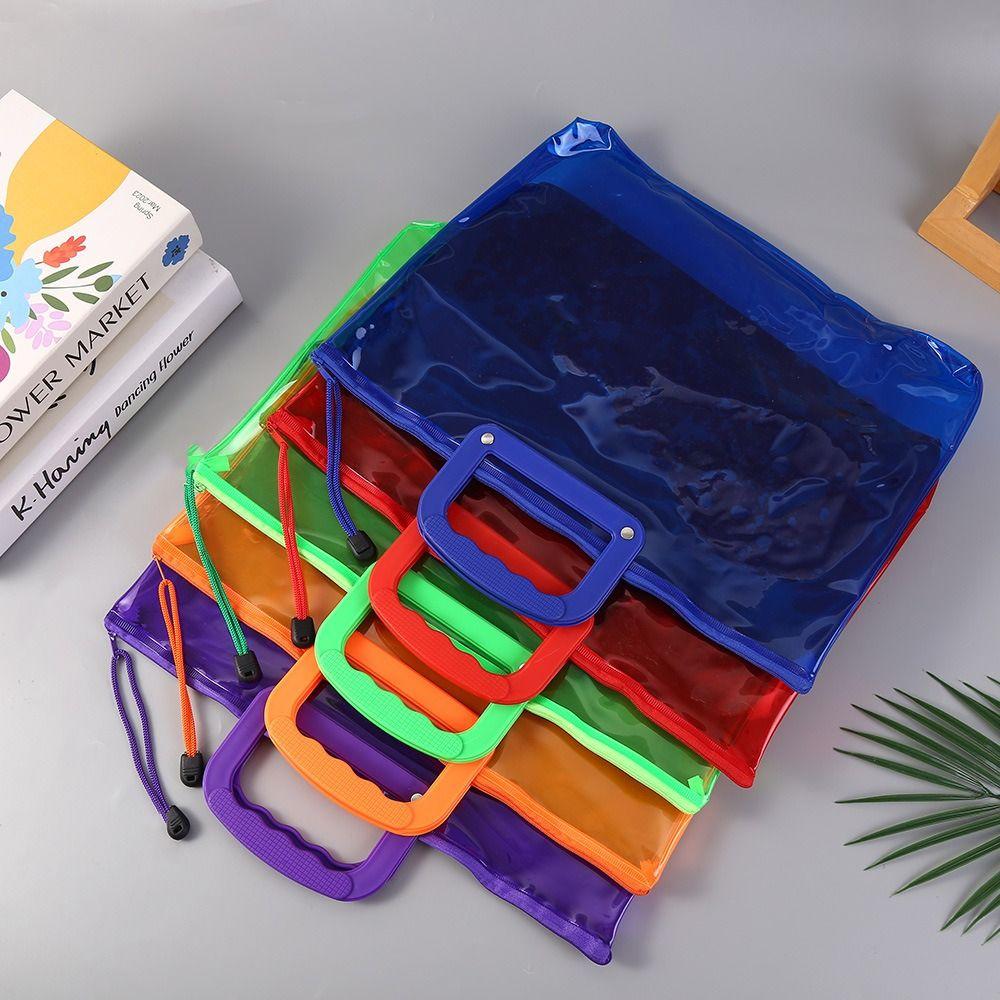 Waterproof Storage Bag PVC File Bag Portable Pen Bag School Office 
Waterproof Storage Bag PVC File Bag Portable Pen Bag School Office
