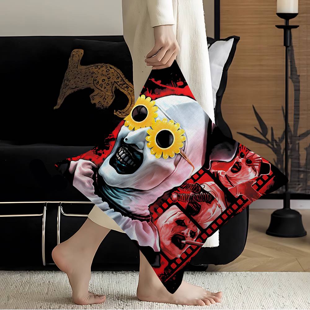 Classic Horror Movie TERRIFIER Cushion Cover Pillowcase Upholstery Sofa Throw Pillow Home Decor Pillowcas 30x30 cm
Classic Horror Movie TERRIFIER Cushion Cover Pillowcase Upholstery Sofa Throw Pillow Home Decor Pillowcas 30x30 cm