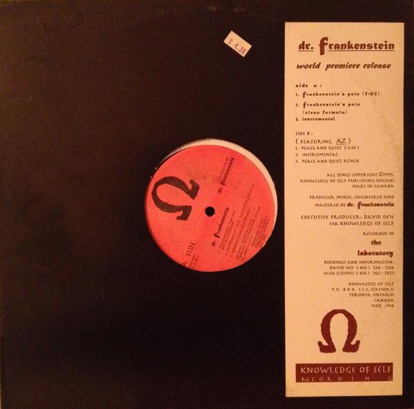 12inch Record FRANKENSTEIN - Frankenstein s Pain KOSV200 Knowledge Of Se 1995 Canada Rap & Hip-Hop/R&B Used
12inch Record FRANKENSTEIN - Frankenstein s Pain KOSV200 Knowledge Of Se 1995 Canada Rap & Hip-Hop/R&B Used