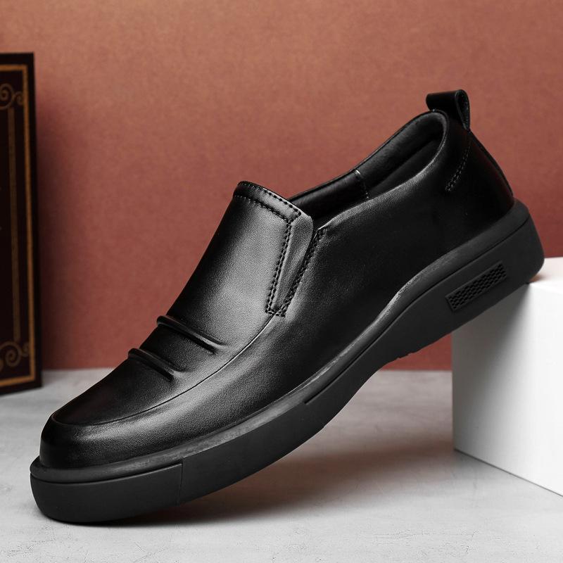 Туфли из коровьей кожи первого слоя, осенние мужские туфли с круглым носком, деловая повседневная обувь для мужчин 45
Туфли из коровьей кожи первого слоя, осенние мужские туфли с круглым носком, деловая повседневная обувь для мужчин 45