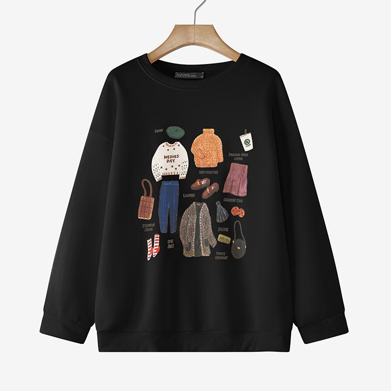 ZANZEA Women Casual Round Neck Long Sleeve Autumn Print Pullover Tops XL чёрный
ZANZEA Women Casual Round Neck Long Sleeve Autumn Print Pullover Tops XL чёрный