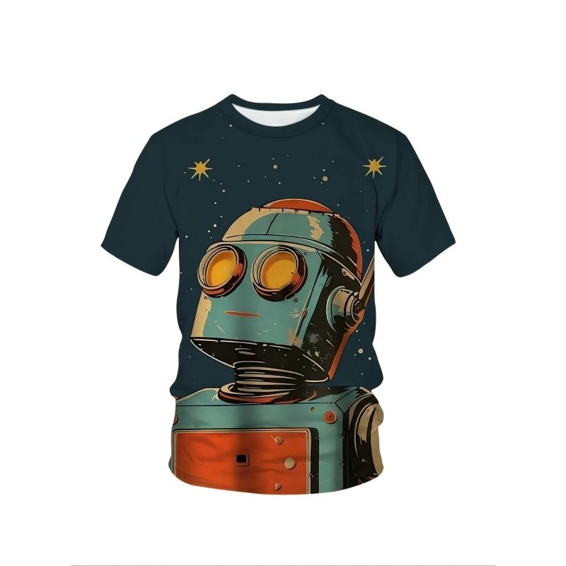 Cool Robot Pattern Men s T-Shirt Fashionable Colorful 3D Print Casual Short Sleeve Crew Neck Streetwear Top XS
Cool Robot Pattern Men s T-Shirt Fashionable Colorful 3D Print Casual Short Sleeve Crew Neck Streetwear Top XS