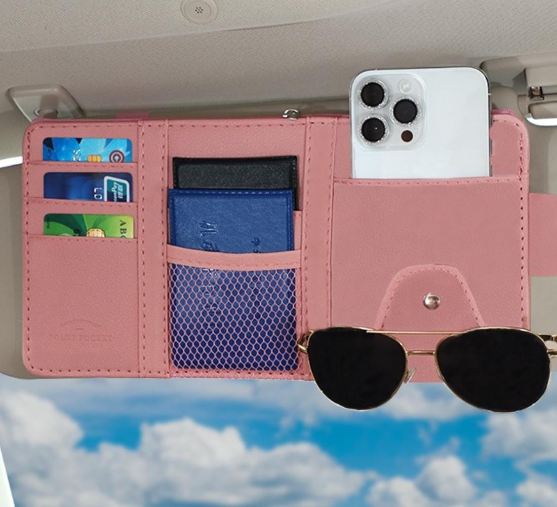 Car Sunshade Storage Multifunctional Storage Car Interior Glasses with Zipper Card Bag and Bill Clip рожевий
Car Sunshade Storage Multifunctional Storage Car Interior Glasses with Zipper Card Bag and Bill Clip рожевий