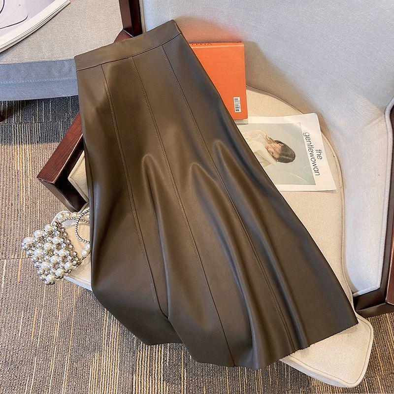 Drapey Hepburn Style PU Leather A-Line Skirt - High Waist Mid-Length for Women L: 53-58kg кавовий
Drapey Hepburn Style PU Leather A-Line Skirt - High Waist Mid-Length for Women L: 53-58kg кавовий