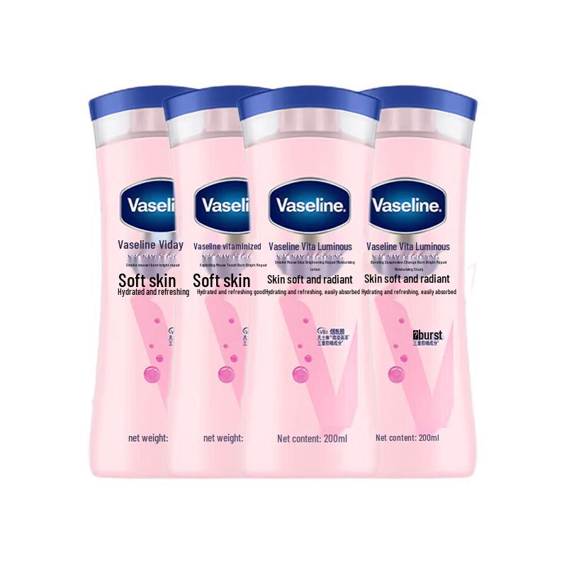 Vaseline Intensive Care Radiant & Revive Body Lotion, 200ml 4-Pack
Vaseline Intensive Care Radiant & Revive Body Lotion, 200ml 4-Pack