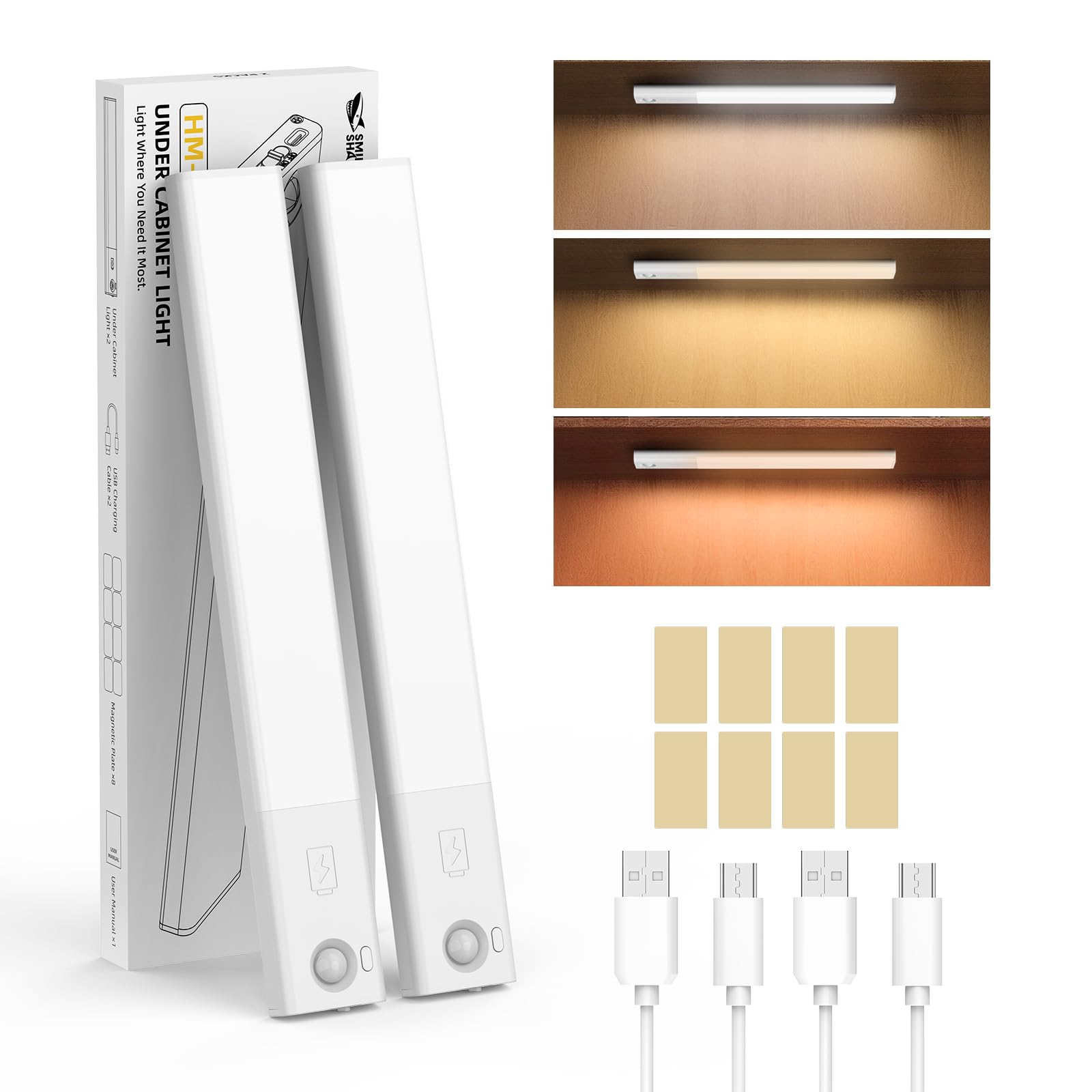 Smiling Shark Motion Sensor Light HM01 New Stepless High Brightness Indoor Lighting Bar Stepless Warm Light Energy Automatic 8 Hours Continuous Easy білий
Smiling Shark Motion Sensor Light HM01 New Stepless High Brightness Indoor Lighting Bar Stepless Warm Light Energy Automatic 8 Hours Continuous Easy білий