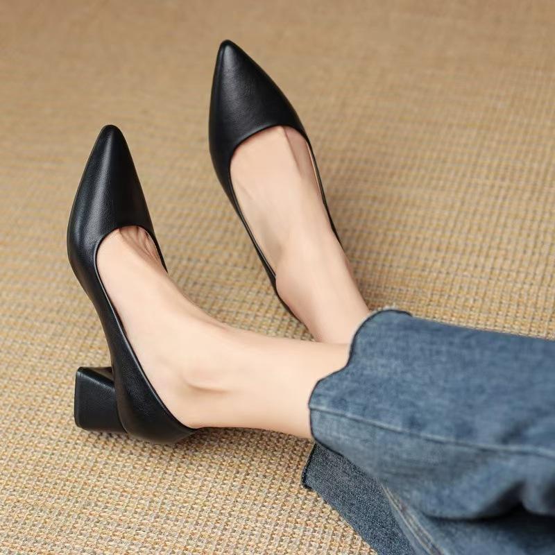 2025 summer new high heels women s elegant pointed patent leather single shoes black thick heel high-end empty work shoes 35
2025 summer new high heels women s elegant pointed patent leather single shoes black thick heel high-end empty work shoes 35