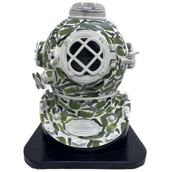 45.72 Cm Scuba Diving Helmet with Wooden Base US Navy Mark V Divers Helmet Deep White Green Marine Diving Helmet
45.72 Cm Scuba Diving Helmet with Wooden Base US Navy Mark V Divers Helmet Deep White Green Marine Diving Helmet