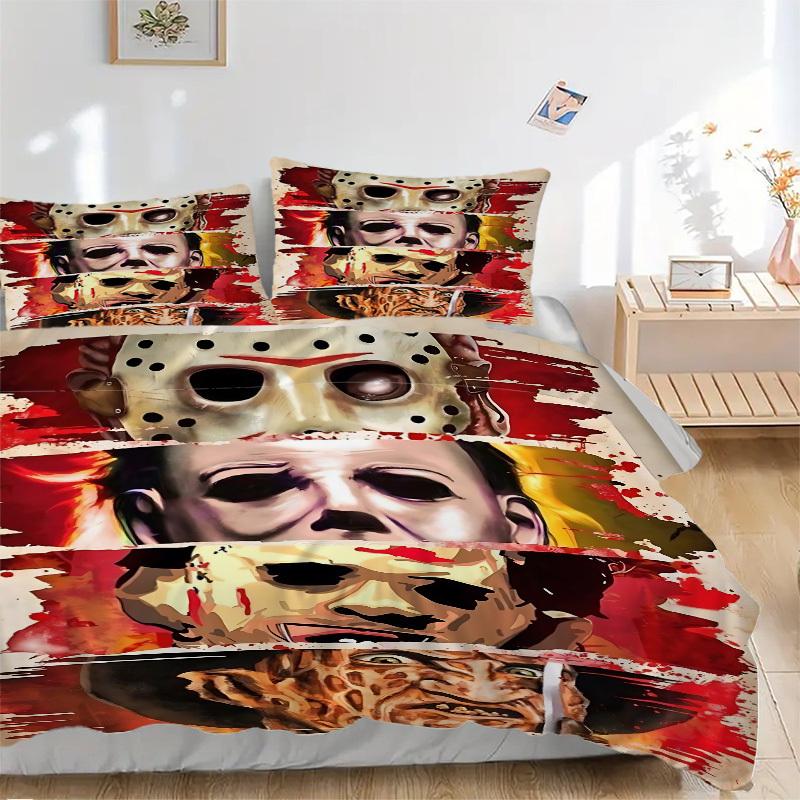 3pcs Horror Characters Duvet Cover Set, 1 Duvet Cover + 2 Pillowcases (No Insert), High-Definition Print, Home & Dorm Set yy251208043 135x200cm
3pcs Horror Characters Duvet Cover Set, 1 Duvet Cover + 2 Pillowcases (No Insert), High-Definition Print, Home & Dorm Set yy251208043 135x200cm
