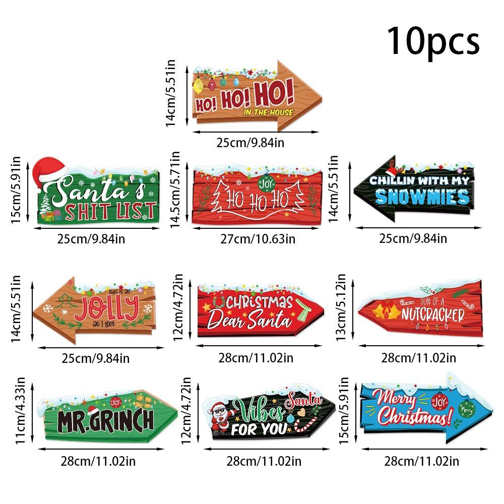 10Pcs High-quality Paper Christmas Signs Party Supplies Direction Sign Merry Christmas Decor Signage
10Pcs High-quality Paper Christmas Signs Party Supplies Direction Sign Merry Christmas Decor Signage