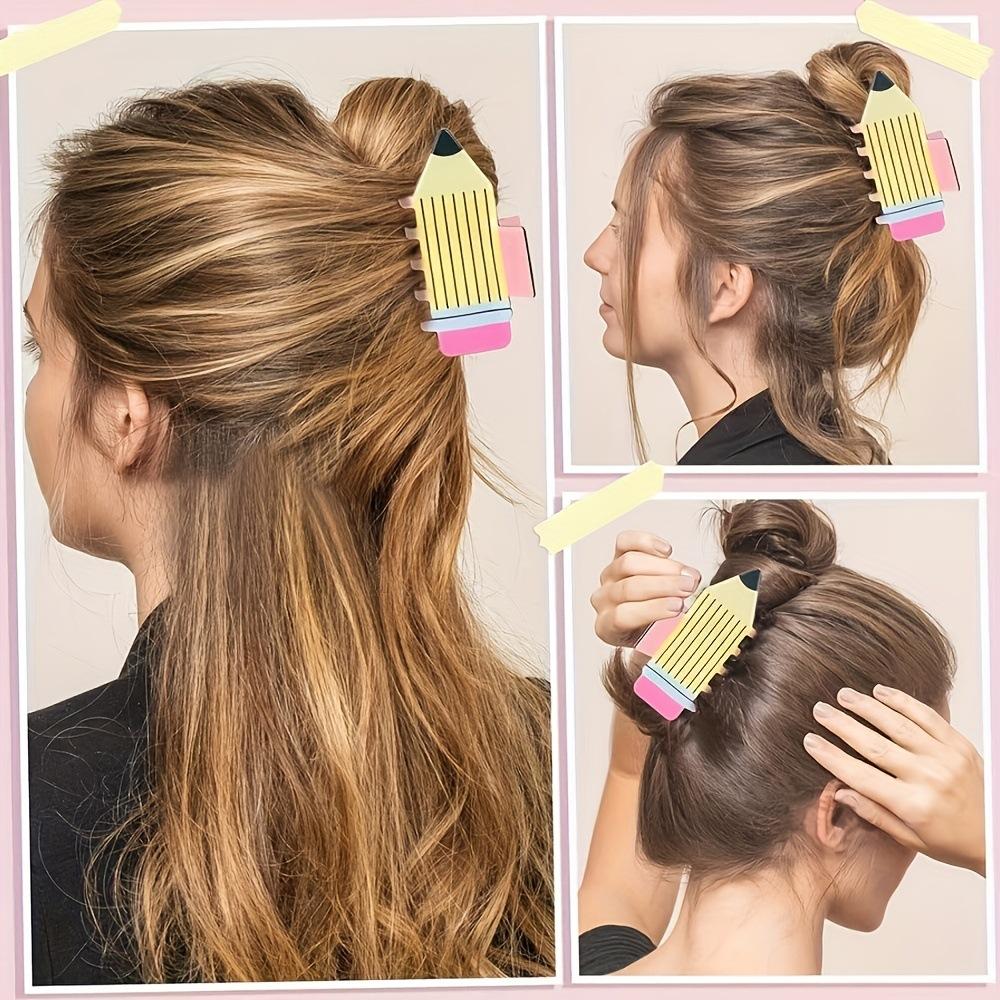 A creative and cute cartoon pencil grab clip, a colorful and fun shark clip with coiled hair at the back of the head Size fits all
A creative and cute cartoon pencil grab clip, a colorful and fun shark clip with coiled hair at the back of the head Size fits all