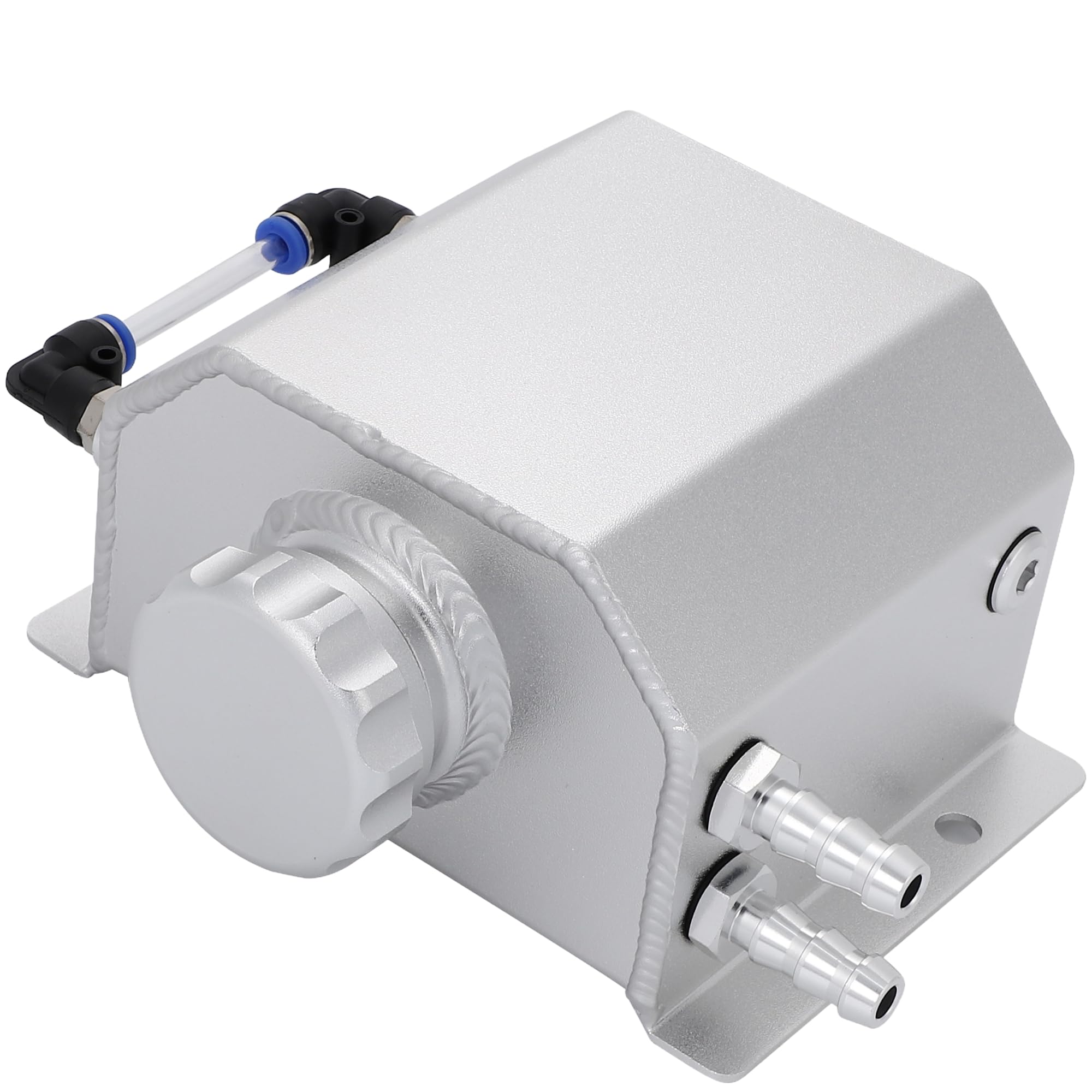 Алюминиевый расширительный бачок, резервный бачок, бачок перелива, уловитель, радиатор, расширенный сплавной бачок, общего назначения (Серебряный, ) 1L серебряный