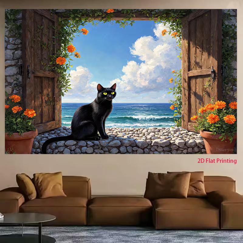 2D Black Cat Seaside Door Backdrop Cloth, Ocean View Photography Background 47.2x31.5inch/120*80cm
2D Black Cat Seaside Door Backdrop Cloth, Ocean View Photography Background 47.2x31.5inch/120*80cm