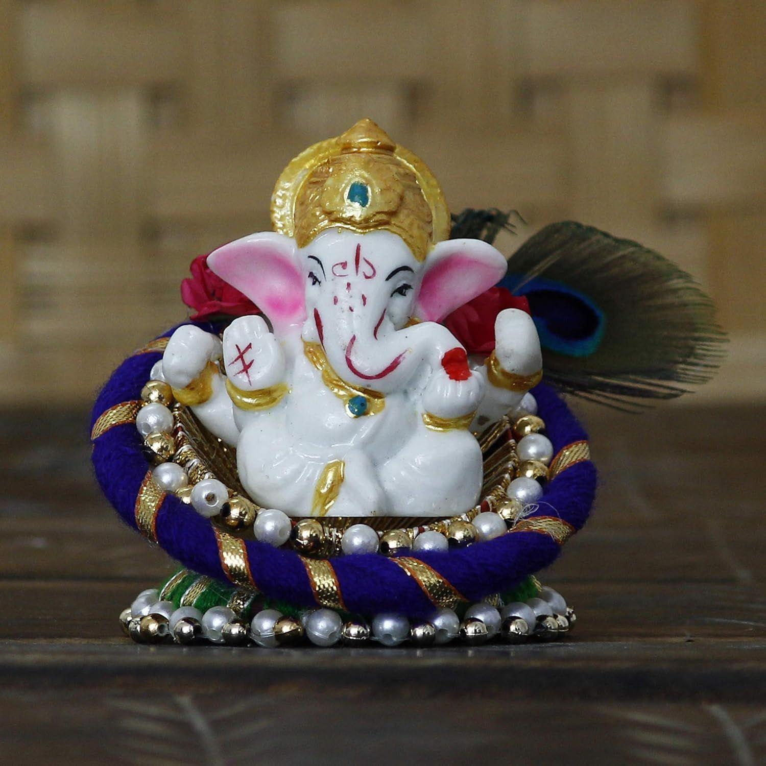 Resin Lord Ganesha Idol On Peacock Feather Decorative Plate| Ganesha Idol for Home Decor Car Dashboard|
Resin Lord Ganesha Idol On Peacock Feather Decorative Plate| Ganesha Idol for Home Decor Car Dashboard|