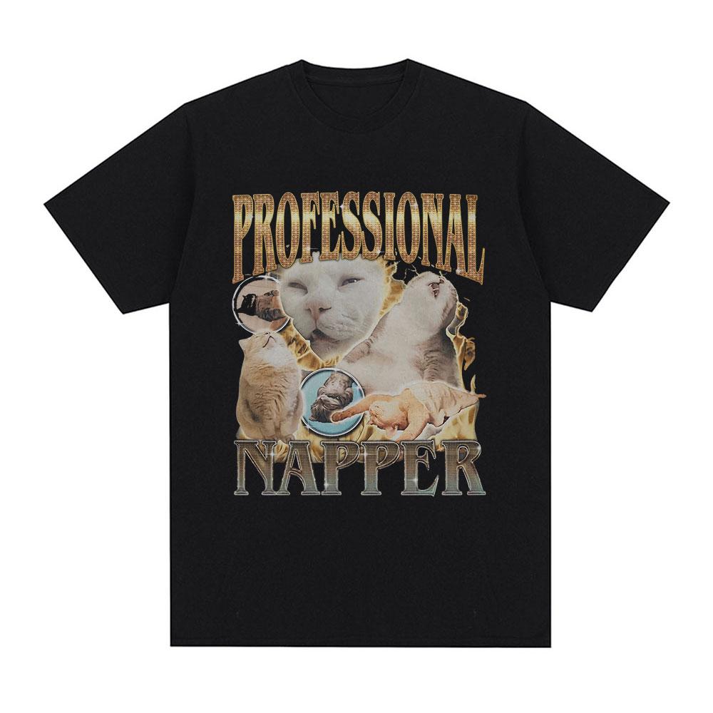 Professional Napper Funny Cat Meme T-shirt Men Women Casual Cotton Oversized T Shirt Fashion Vintage O-Neck T-shirts Streetwear XXXXL чорний
Professional Napper Funny Cat Meme T-shirt Men Women Casual Cotton Oversized T Shirt Fashion Vintage O-Neck T-shirts Streetwear XXXXL чорний