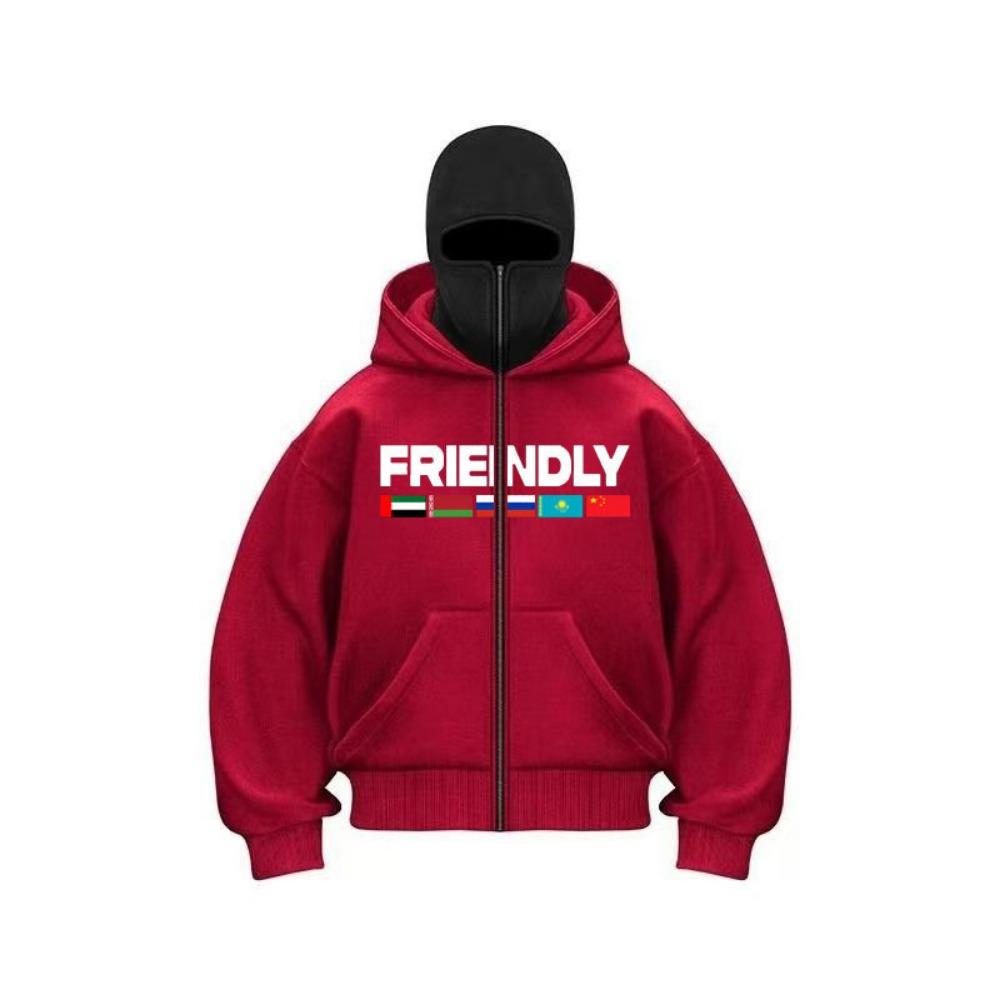 Letter Flag Print Casual Street Style Fashion Men s and Women s Double Hooded Mask Sweatshirt Y2K XXXL красный
Letter Flag Print Casual Street Style Fashion Men s and Women s Double Hooded Mask Sweatshirt Y2K XXXL красный