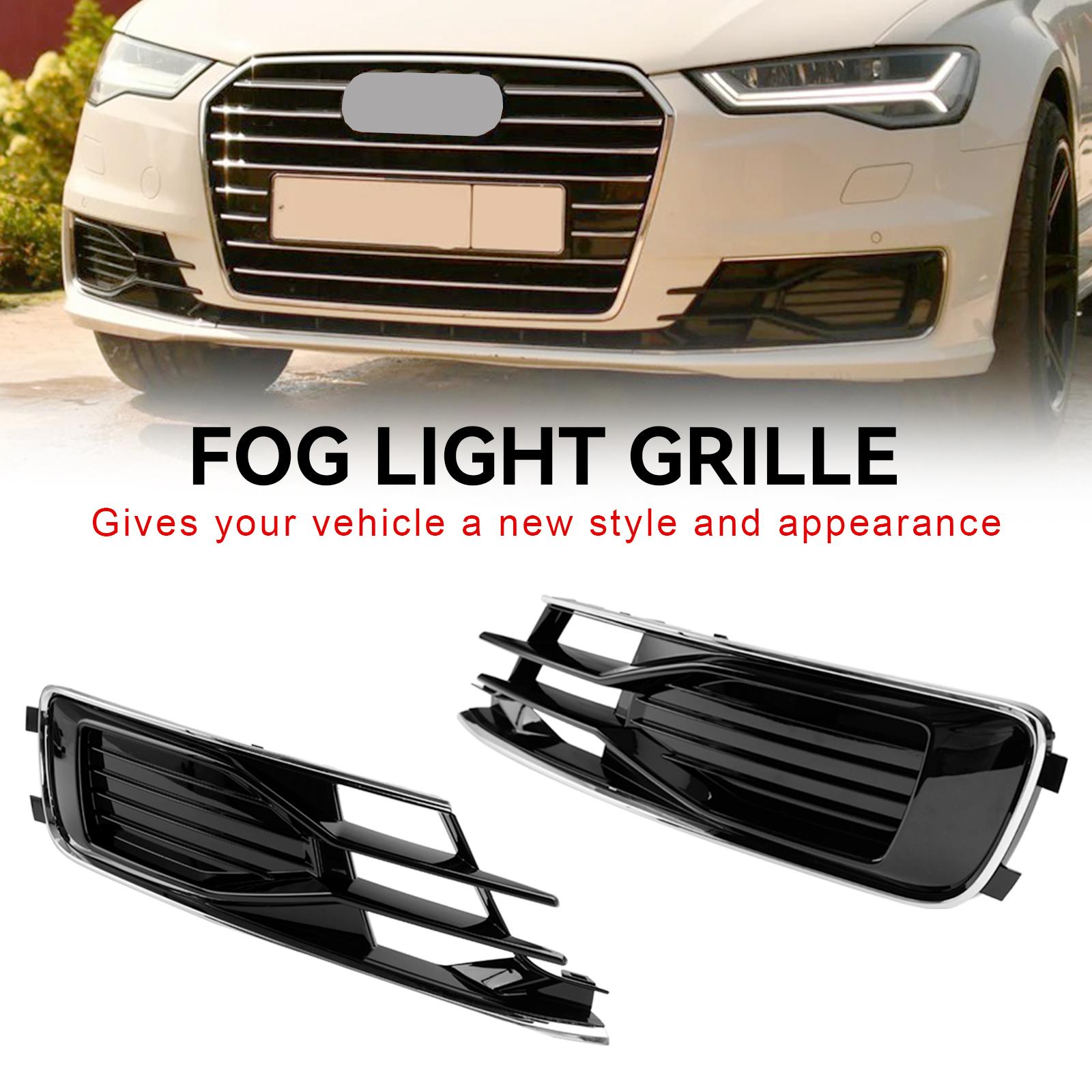 2PCS Front Bumper Foglight Cover Grill Fit A6 C7 2014-2018 Black Chrome
2PCS Front Bumper Foglight Cover Grill Fit A6 C7 2014-2018 Black Chrome