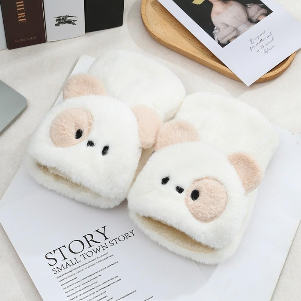 Half Finger Gloves Cartoon Thicken Winter Flip-up Mittens Cold-proof Keep Warm Short Fingerless Gloves for Students Girls
Half Finger Gloves Cartoon Thicken Winter Flip-up Mittens Cold-proof Keep Warm Short Fingerless Gloves for Students Girls