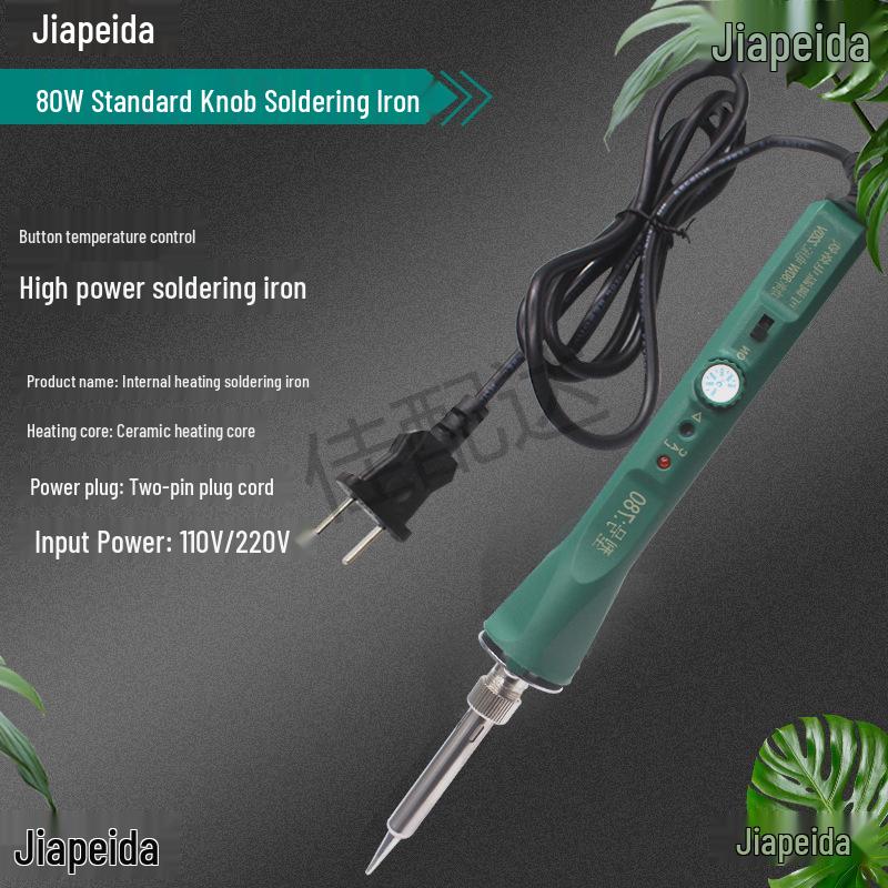 Adjustable Temperature Electric Soldering Iron Repair Kit, 60W/80W/120W, EU Standard, Inner-Heated with Digital Display
Adjustable Temperature Electric Soldering Iron Repair Kit, 60W/80W/120W, EU Standard, Inner-Heated with Digital Display