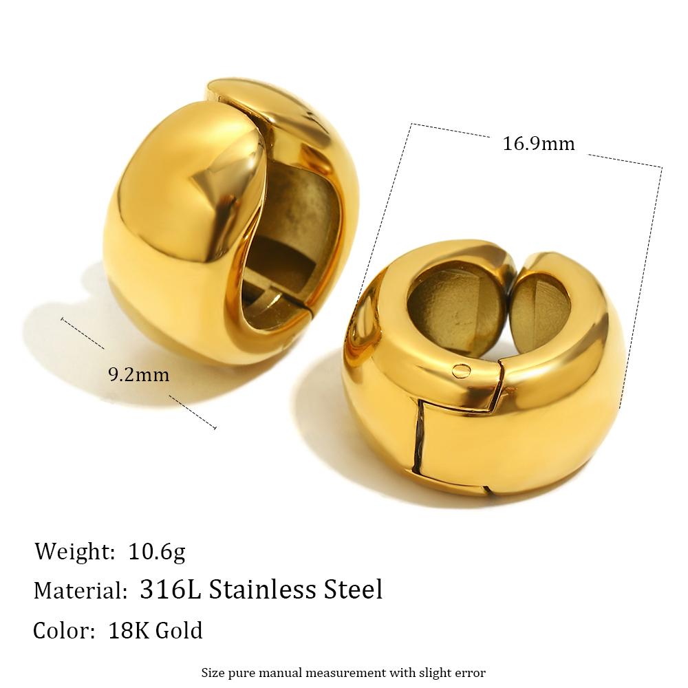 MamacitaSlay 316L Stainless Steel MINI Wide Edge Earclip Party Waterproof Jewelry Women s Simple Classic Statement Earring Gift золотий
MamacitaSlay 316L Stainless Steel MINI Wide Edge Earclip Party Waterproof Jewelry Women s Simple Classic Statement Earring Gift золотий